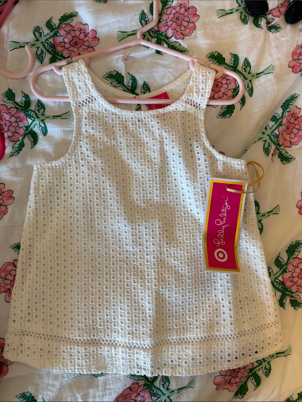 Lilly Pulitzer for Target White Eyelet Tank Top for Girls